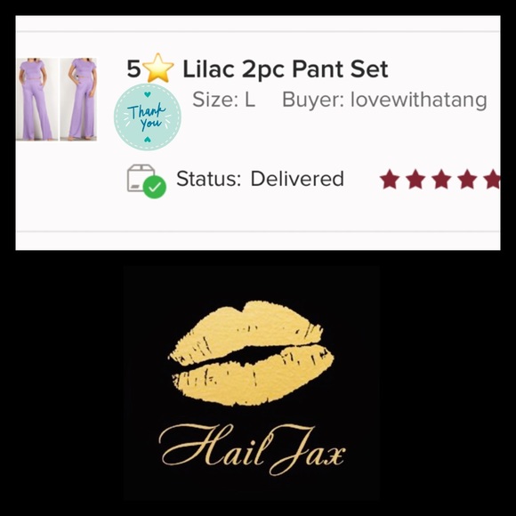 Lilac 2pc Pant Set - Picture 2 of 9